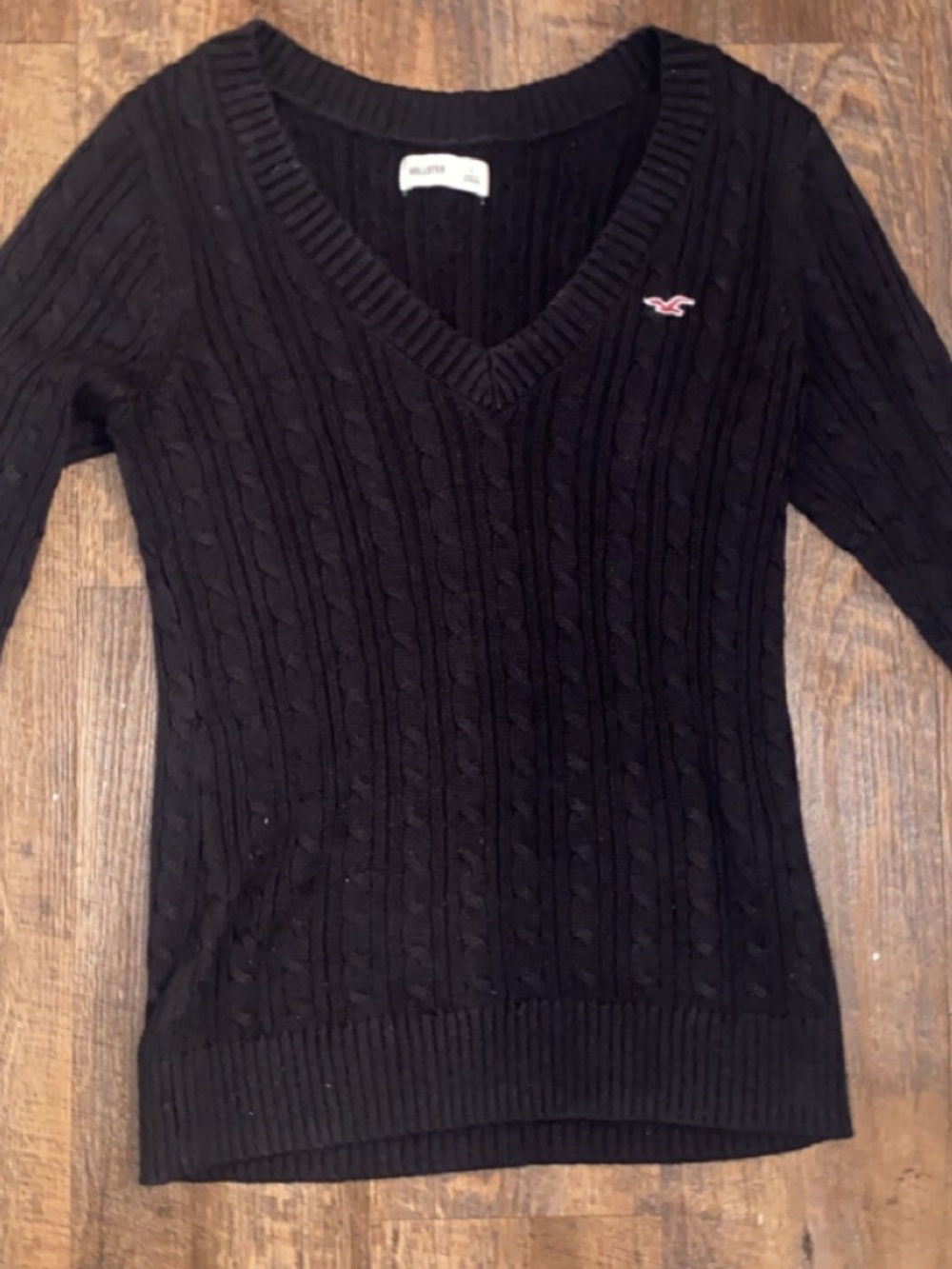 Black Hollister Cable Knit Sweater